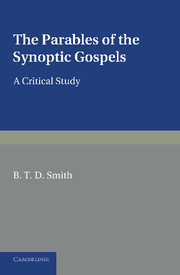 Couverture de l’ouvrage The Parables of the Synoptic Gospels