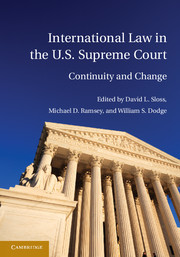 Couverture de l’ouvrage International Law in the U.S. Supreme Court