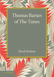 Couverture de l’ouvrage Thomas Barnes of The Times