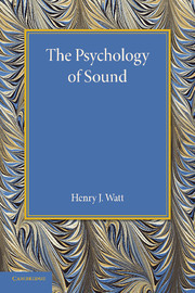 Couverture de l’ouvrage The Psychology of Sound