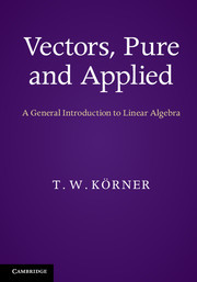 Couverture de l’ouvrage Vectors, Pure and Applied