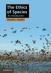 Couverture de l’ouvrage The Ethics of Species