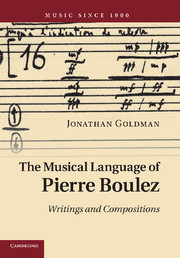 Couverture de l’ouvrage The Musical Language of Pierre Boulez