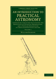 Couverture de l’ouvrage An Introduction to Practical Astronomy: Volume 1