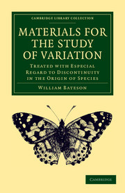 Cover of the book Materials for the Study of Variation