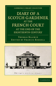 Couverture de l’ouvrage Diary of a Scotch Gardener at the French Court at the End of the Eighteenth Century