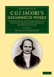 Couverture de l’ouvrage C. G. J. Jacobi's Gesammelte Werke