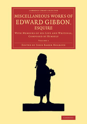 Couverture de l’ouvrage Miscellaneous Works of Edward Gibbon, Esquire