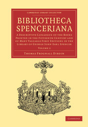 Couverture de l’ouvrage Bibliotheca Spenceriana