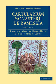 Couverture de l’ouvrage Cartularium Monasterii de Rameseia