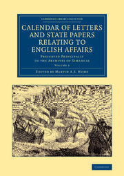 Couverture de l’ouvrage Calendar of Letters and State Papers Relating to English Affairs: Volume 3