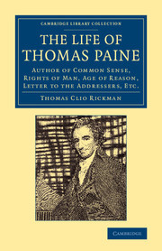 Couverture de l’ouvrage The Life of Thomas Paine