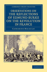Couverture de l’ouvrage Observations on the Reflections of the Right Hon. Edmund Burke, on the Revolution in France