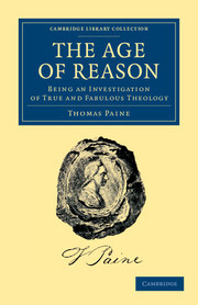 Couverture de l’ouvrage The Age of Reason