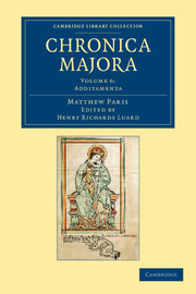 Couverture de l’ouvrage Matthaei Parisiensis Chronica majora