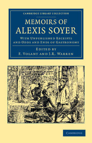 Couverture de l’ouvrage Memoirs of Alexis Soyer