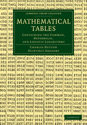 Cover of the book Mathematical Tables