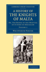 Couverture de l’ouvrage History of the Knights of Malta: Volume 2