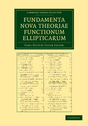 Couverture de l’ouvrage Fundamenta nova theoriae functionum ellipticarum