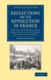 Couverture de l’ouvrage Reflections on the Revolution in France