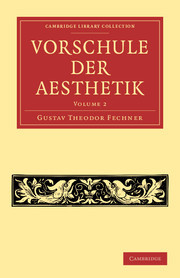Couverture de l’ouvrage Vorschule der Aesthetik
