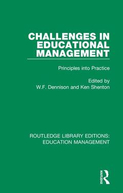 Cover of the book Challenges in Educational Management