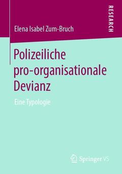 Couverture de l’ouvrage Polizeiliche pro-organisationale Devianz