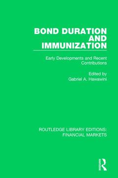 Couverture de l’ouvrage Bond Duration and Immunization