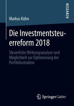 Couverture de l’ouvrage Die Investmentsteuerreform 2018