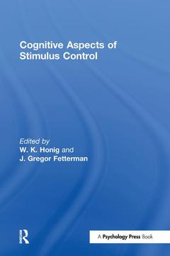 Couverture de l’ouvrage Cognitive Aspects of Stimulus Control