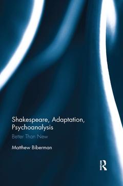 Couverture de l’ouvrage Shakespeare, Adaptation, Psychoanalysis