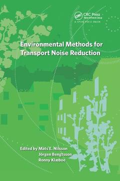 Couverture de l’ouvrage Environmental Methods for Transport Noise Reduction