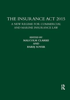 Couverture de l’ouvrage The Insurance Act 2015