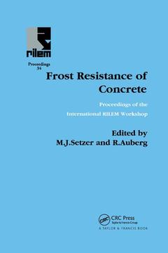 Couverture de l’ouvrage Frost Resistance of Concrete