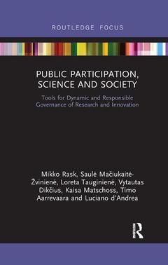 Couverture de l’ouvrage Public Participation, Science and Society