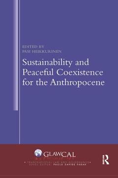 Couverture de l’ouvrage Sustainability and Peaceful Coexistence for the Anthropocene
