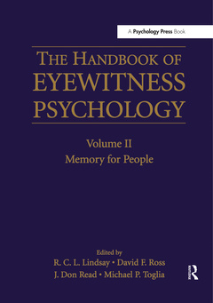 Couverture de l’ouvrage The Handbook of Eyewitness Psychology: Volume II