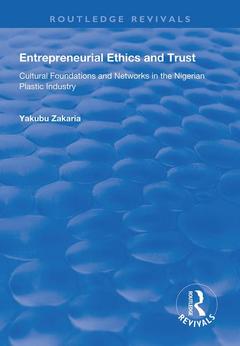 Couverture de l’ouvrage Entrepreneurial Ethics and Trust