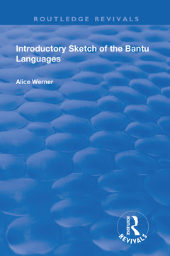 Couverture de l’ouvrage Introductory Sketch of the Bantu Languages