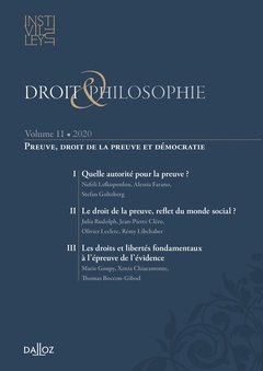 Cover of the book Droit et Philosophie - Volume XI Preuve, droit de la preuve et démocratie