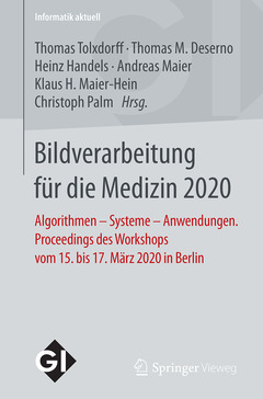 Couverture de l’ouvrage Bildverarbeitung für die Medizin 2020