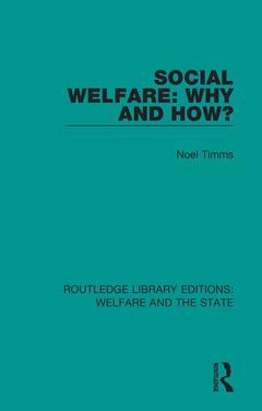 Couverture de l’ouvrage Social Welfare: Why and How?