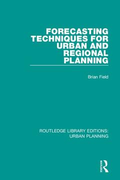 Couverture de l’ouvrage Forecasting Techniques for Urban and Regional Planning