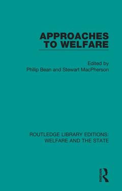 Couverture de l’ouvrage Approaches to Welfare