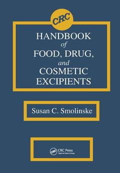 Couverture de l’ouvrage CRC Handbook of Food, Drug, and Cosmetic Excipients