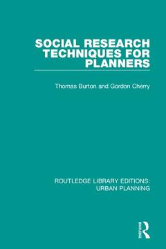 Couverture de l’ouvrage Social Research Techniques for Planners