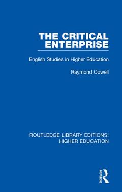 Cover of the book The Critical Enterprise