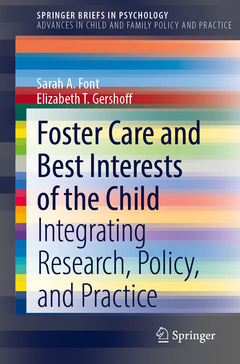 Couverture de l’ouvrage Foster Care and Best Interests of the Child