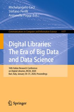Couverture de l’ouvrage Digital Libraries: The Era of Big Data and Data Science