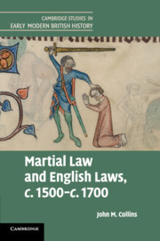 Couverture de l’ouvrage Martial Law and English Laws, c.1500–c.1700
